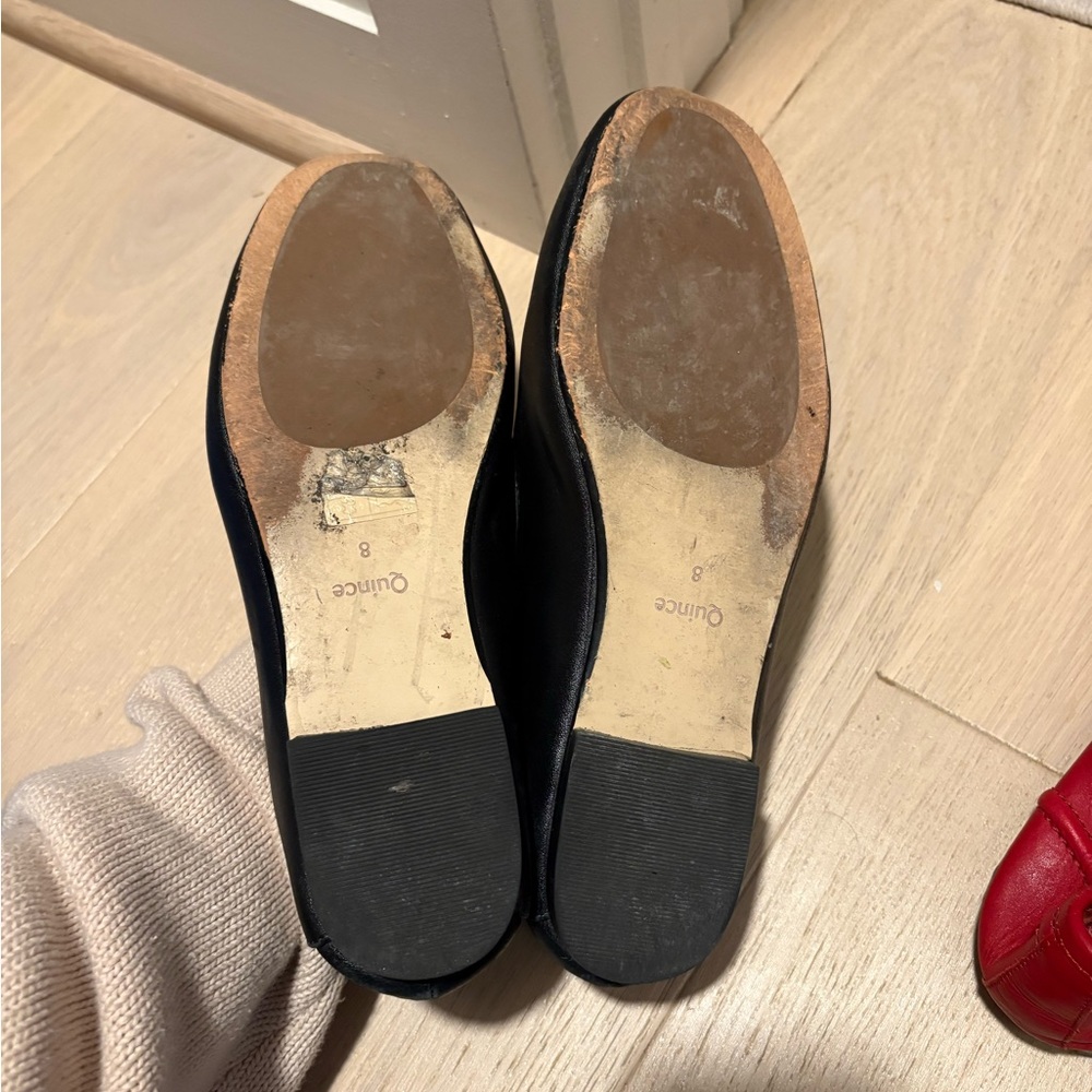 Black Leather Loafers with Gold Detailing - Picture 8 of 8